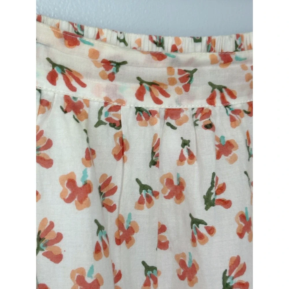 Hampton House A-Line Tiered Floral Cotton‎ Maxi Skirt Size x-small Boho Cottage